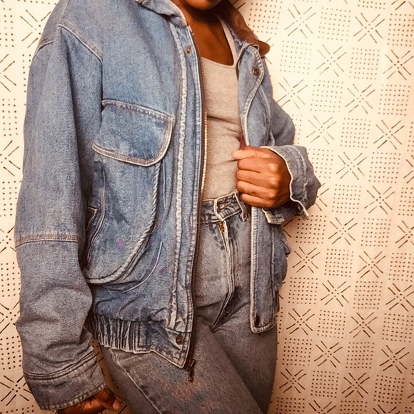 SOLD ❗️RARE Levi Denim Western-wear Bomber Jacket - Picture 4 of 8